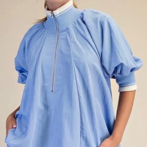 BLUE SKIES ZIP UP TOP