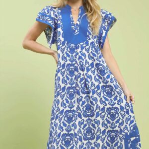 BLUE WILLOW MIDI DRESS