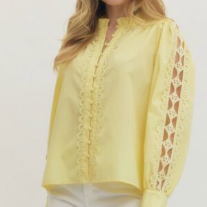 LEMON DROP LACE TOP