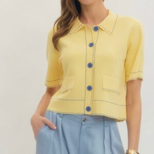 SUNNY SIDE STITCH CARDIGAN