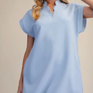 CAROLINA SCALLOP DRESS