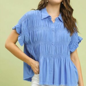 AZURE PLEAT TOP