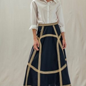 NOIR HEIRLOOM MIDI SKIRT