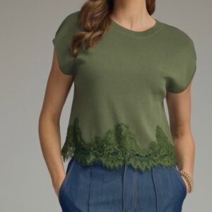 OLIVE LACE TOP