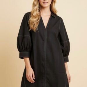 HARPER CONTRAST STITCH DRESS