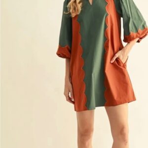 AUTUMN WAVES DRESS