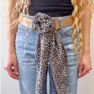 SCARF BELT LEOPARD PRINT