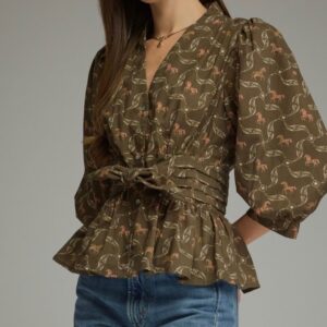 PONY UP PEPLUM TOP